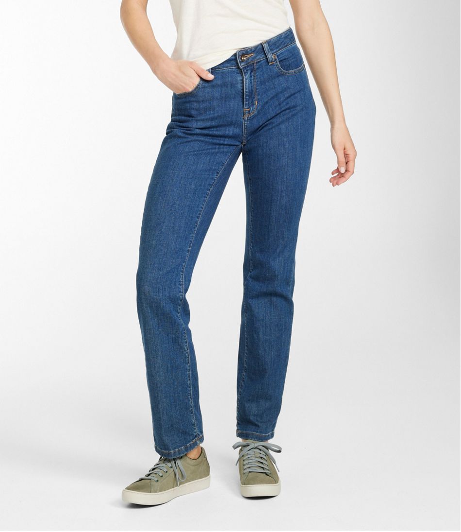 Women's True Shape Jeans, High-Rise Straight-Leg | L.L.Bean discount