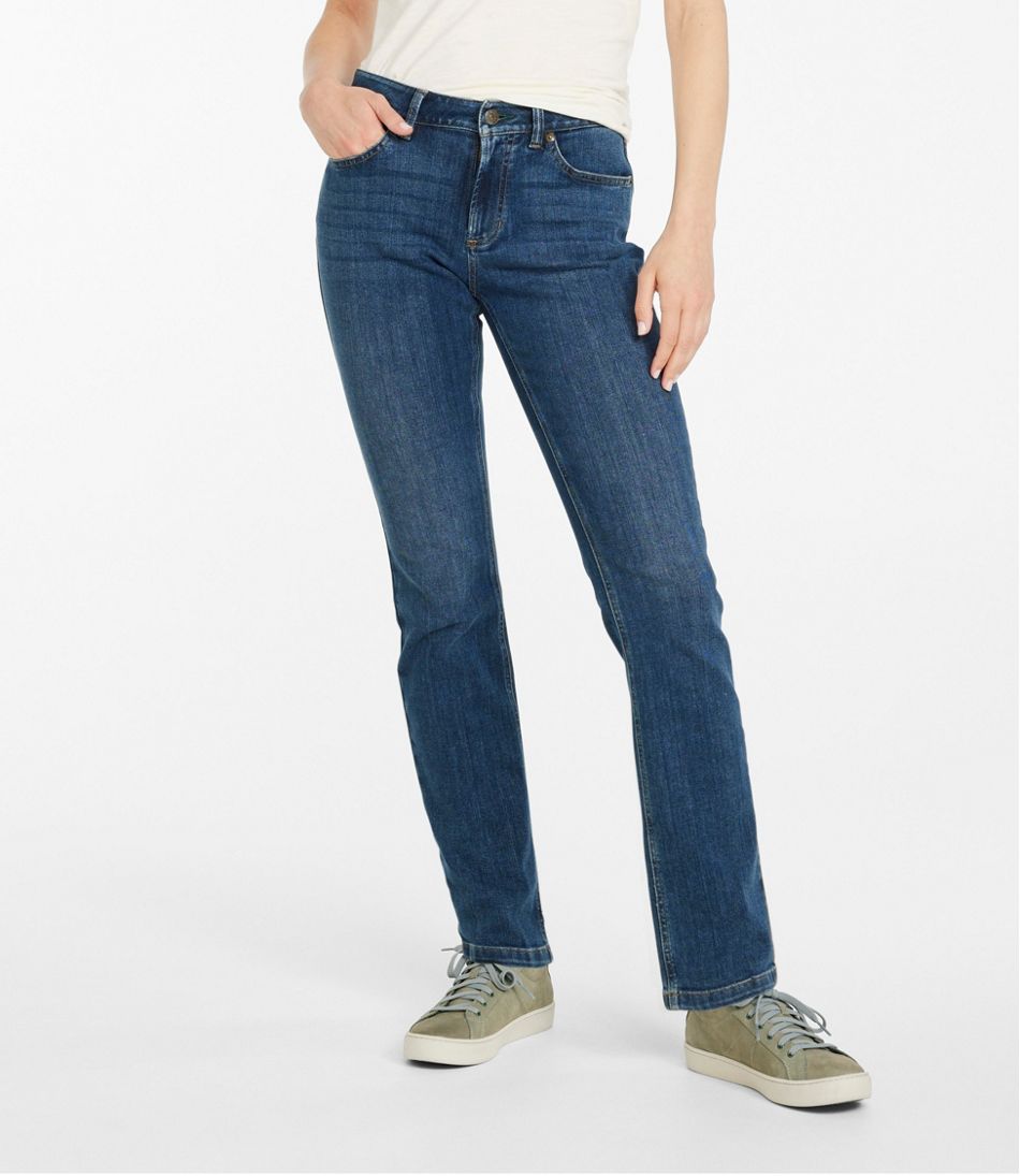 Women's BeanFlex® Jeans, Mid-Rise Straight-Leg | L.L.Bean online