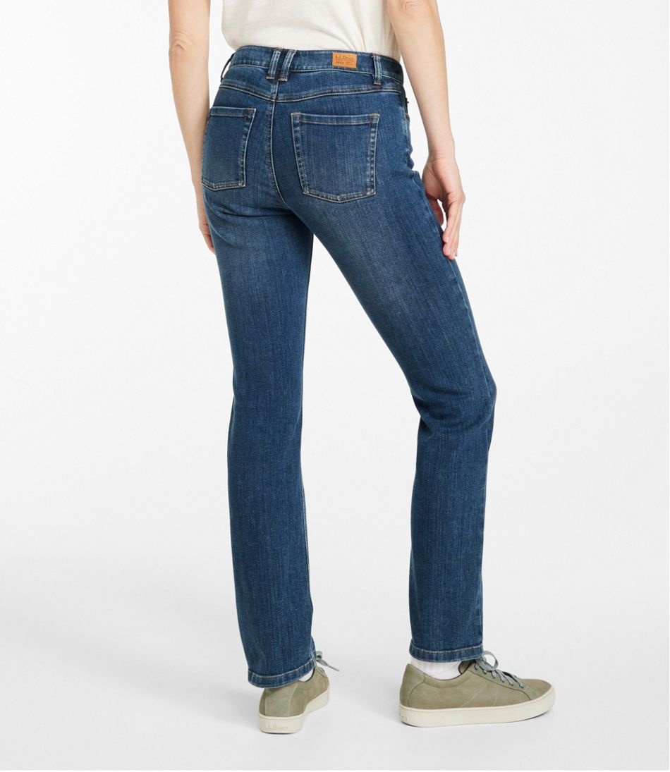 Women's BeanFlex® Jeans, Mid-Rise Straight-Leg | L.L.Bean online
