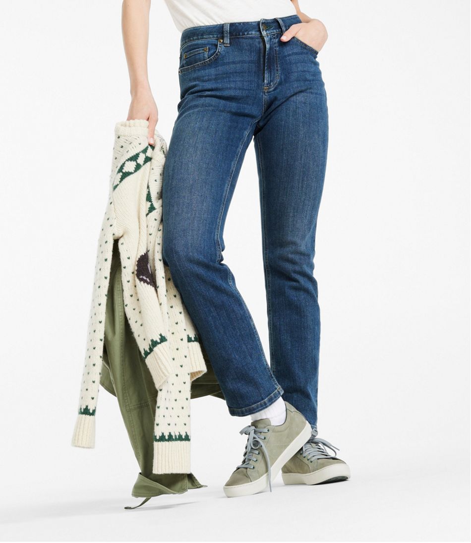 Women's BeanFlex® Jeans, Mid-Rise Straight-Leg | L.L.Bean online