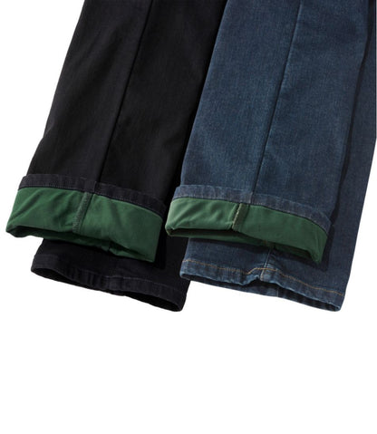 Women's True Shape Jeans, High-Rise Straight-Leg Fleece-Lined | L.L.Bean US