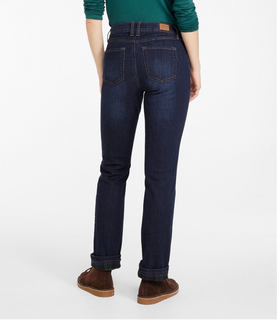 Women's BeanFlex® Jeans, Mid-Rise Straight-Leg Lined | L.L.Bean US