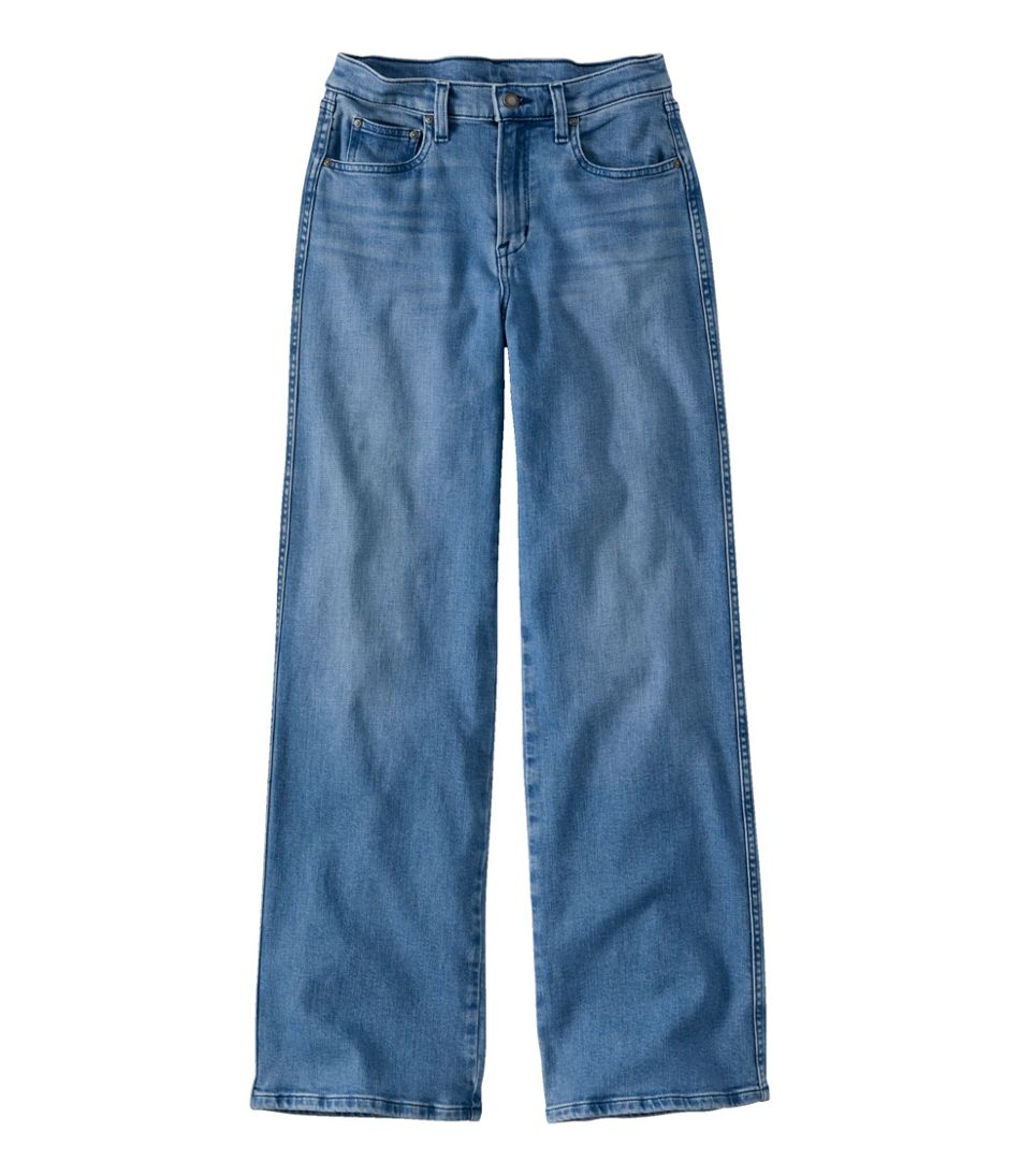 Women's Everyday Stretch Jeans, High-Rise Relaxed Wide-Leg | L.L.Bean outlet