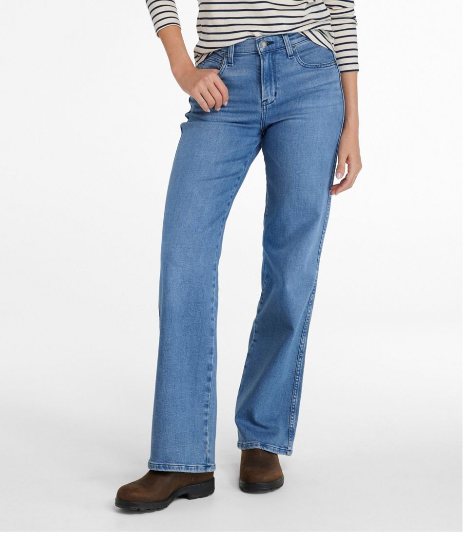 Women's Everyday Stretch Jeans, High-Rise Relaxed Wide-Leg | L.L.Bean outlet