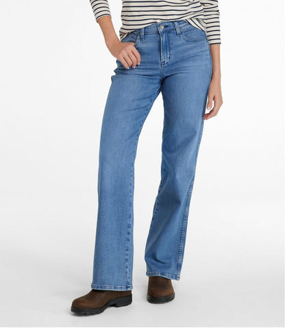 Women's Everyday Stretch Jeans, High-Rise Relaxed Wide-Leg | L.L.Bean outlet