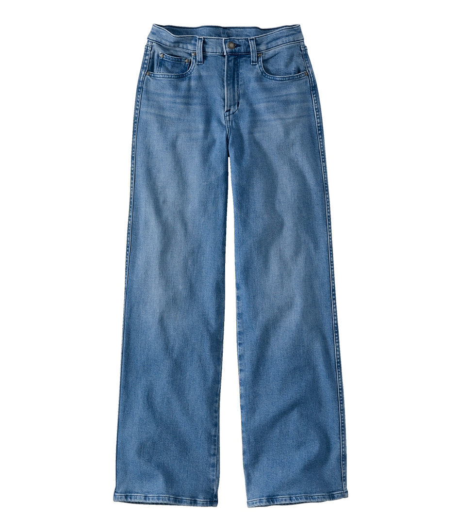 Women's Everyday Stretch Jeans, High-Rise Relaxed Wide-Leg | L.L.Bean outlet