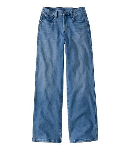 Women's Everyday Stretch Jeans, High-Rise Relaxed Wide-Leg | L.L.Bean outlet