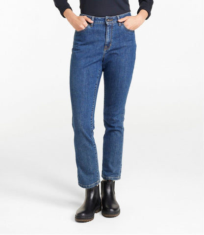 Women's True Shape Jeans, High-Rise Slim-Leg Ankle | L.L.Bean on sale