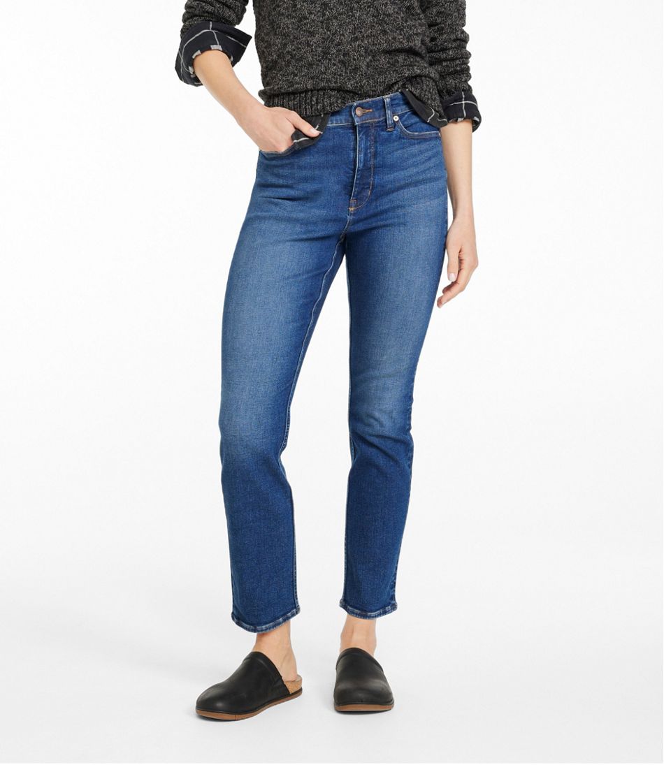 Women's Signature Super Stretch Jeans, High-Rise Skinny-Leg Ankle | L.L.Bean online