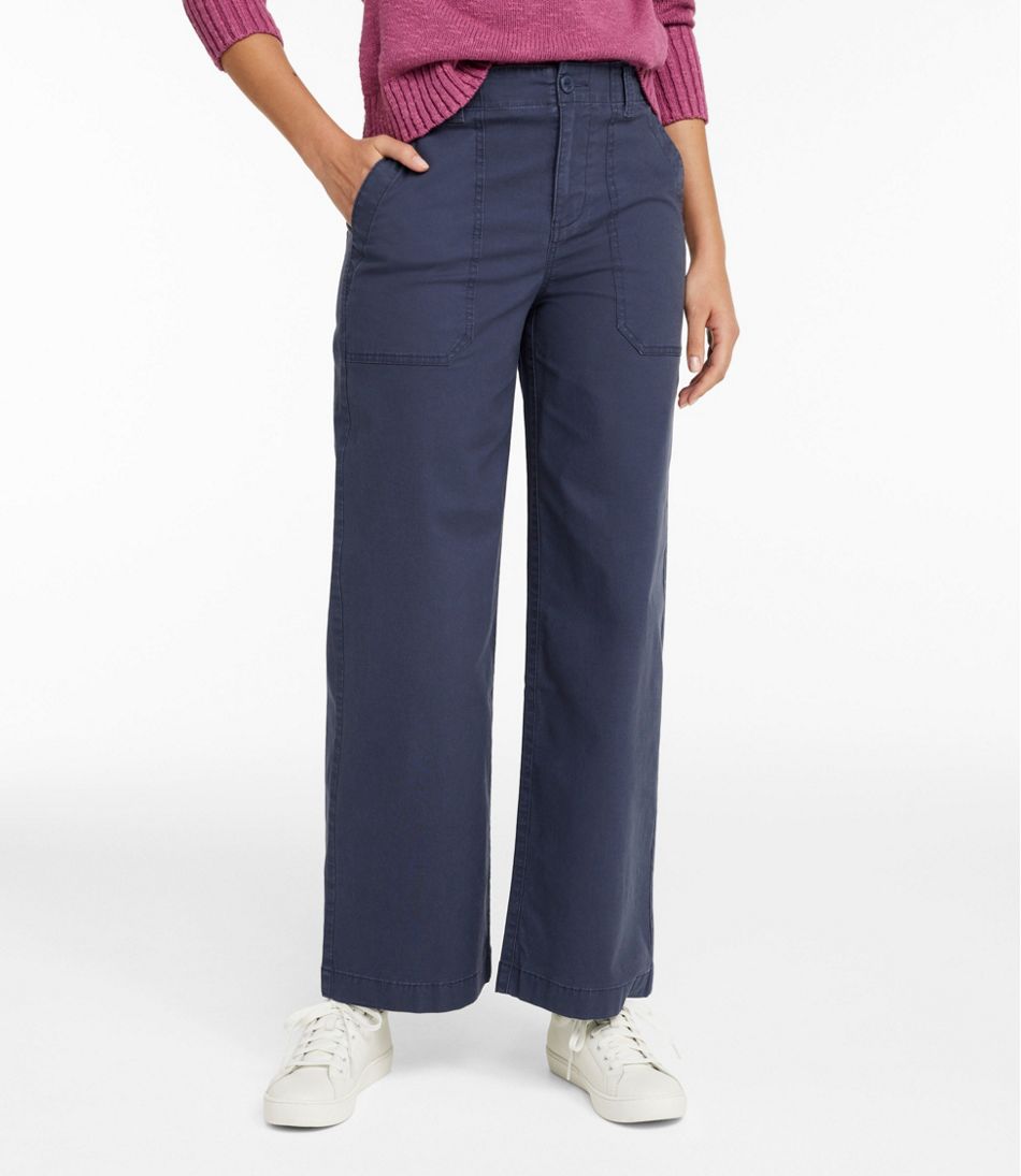 Women's 207 Vintage Cotton Canvas Pants, High-Rise Wide-Leg | L.L.Bean discount
