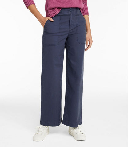 Women's 207 Vintage Cotton Canvas Pants, High-Rise Wide-Leg | L.L.Bean discount