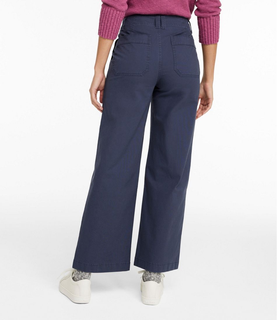 Women's 207 Vintage Cotton Canvas Pants, High-Rise Wide-Leg | L.L.Bean discount