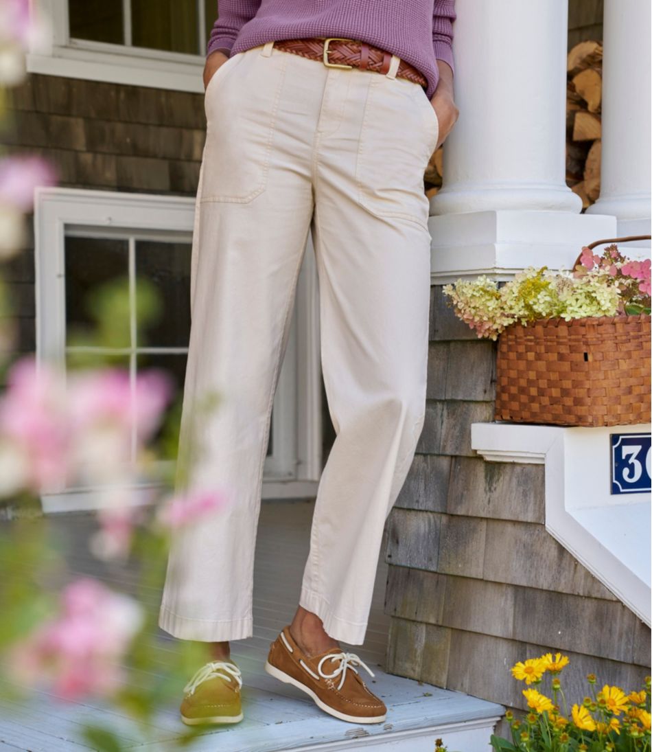 Women's 207 Vintage Cotton Canvas Pants, High-Rise Wide-Leg | L.L.Bean discount