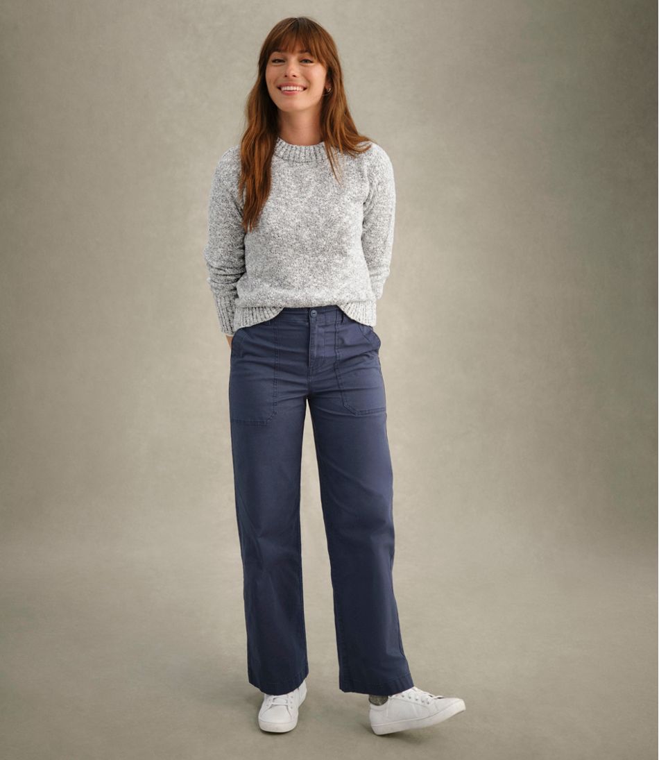 Women's 207 Vintage Cotton Canvas Pants, High-Rise Wide-Leg | L.L.Bean discount