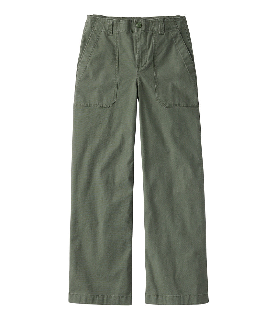 Women's 207 Vintage Cotton Canvas Pants, High-Rise Wide-Leg | L.L.Bean discount