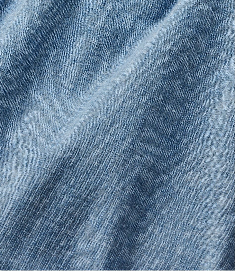 Women's Lakewashed Pull-On Chinos, Mid-Rise Wide-Leg Chambray | L.L.Bean sale