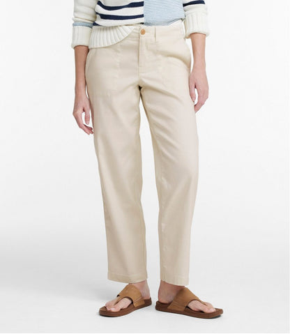 Women's Comfort Stretch Cotton/Linen Pants, High-Rise Ankle | L.L.Bean discount