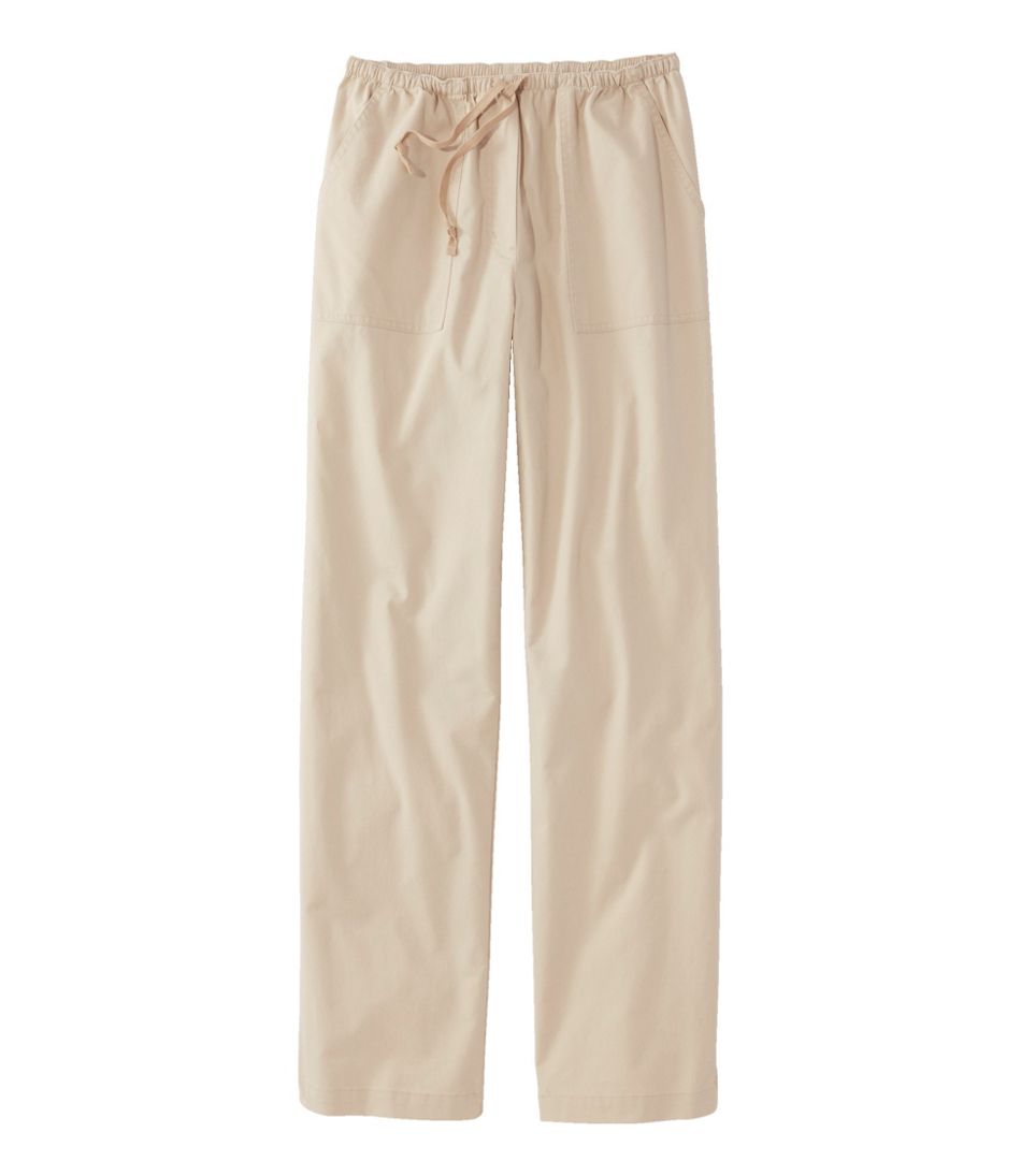 Women's Sunwashed Canvas Pants, High-Rise Straight-Leg | L.L.Bean online
