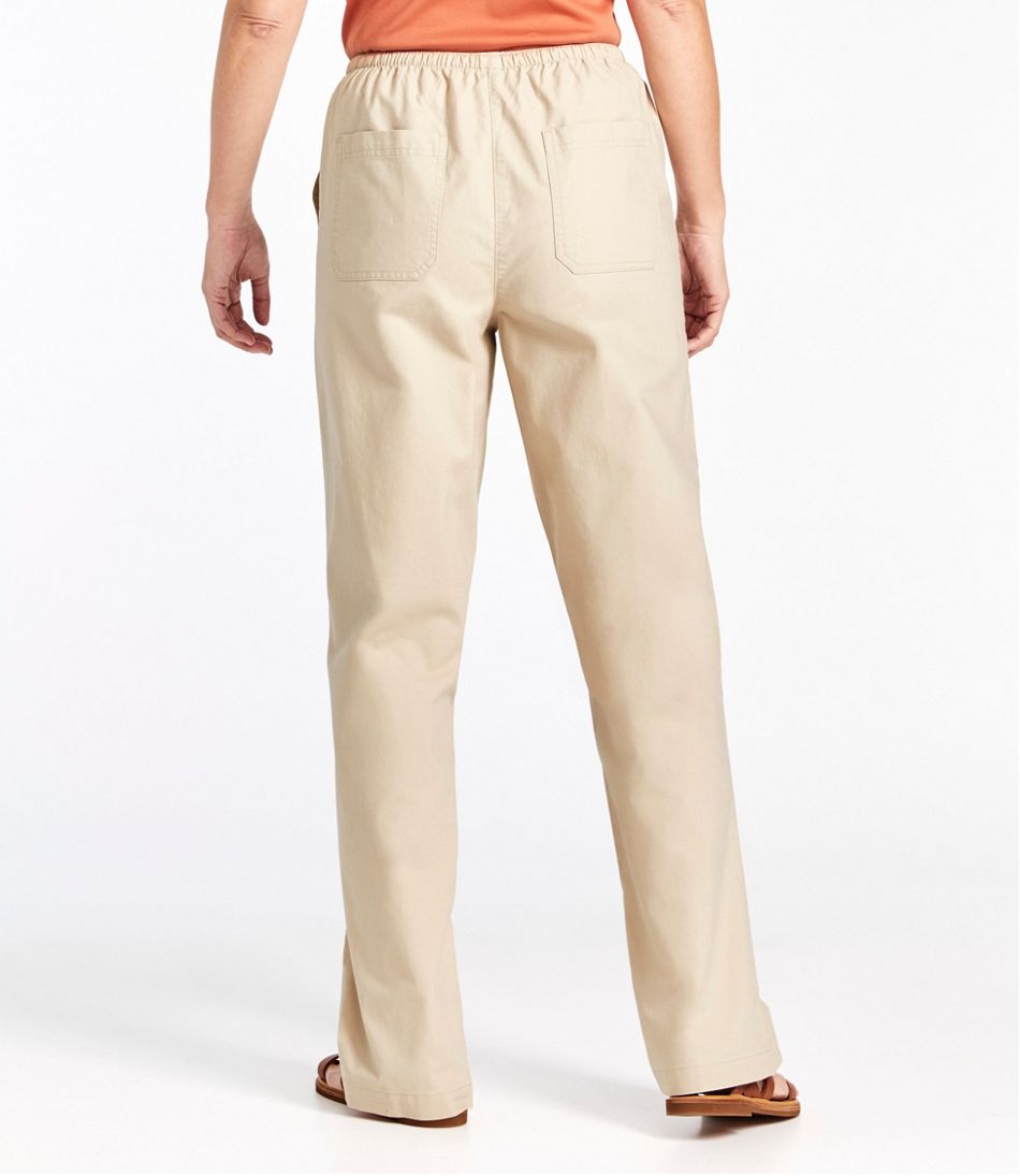 Women's Sunwashed Canvas Pants, High-Rise Straight-Leg | L.L.Bean online