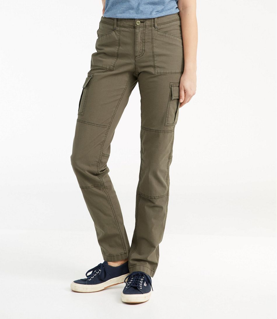 Women's Stretch Canvas Cargo Pants, Mid-Rise Straight-Leg | L.L.Bean discount