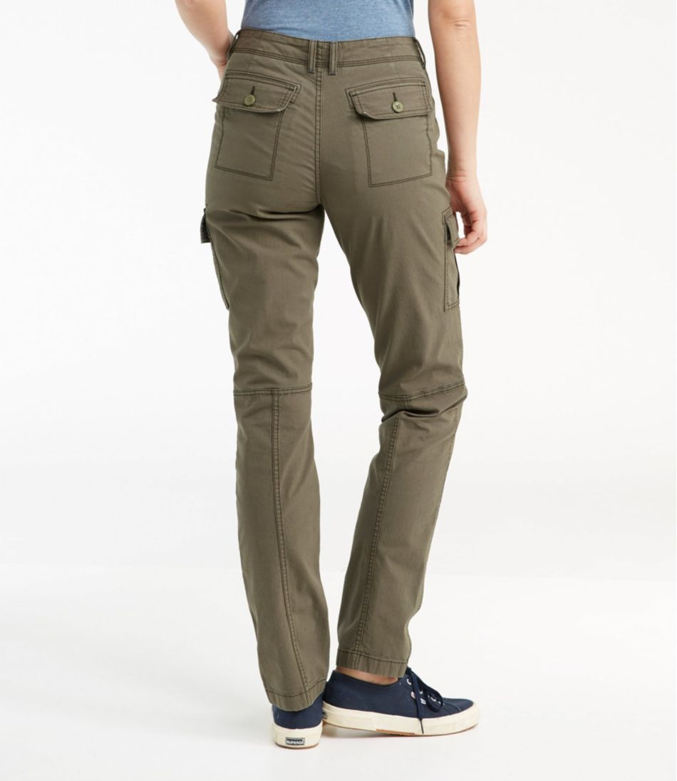Women's Stretch Canvas Cargo Pants, Mid-Rise Straight-Leg | L.L.Bean discount