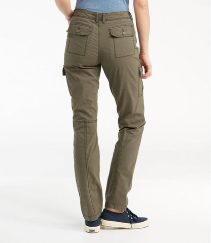 Women's Stretch Canvas Cargo Pants, Mid-Rise Straight-Leg | L.L.Bean discount