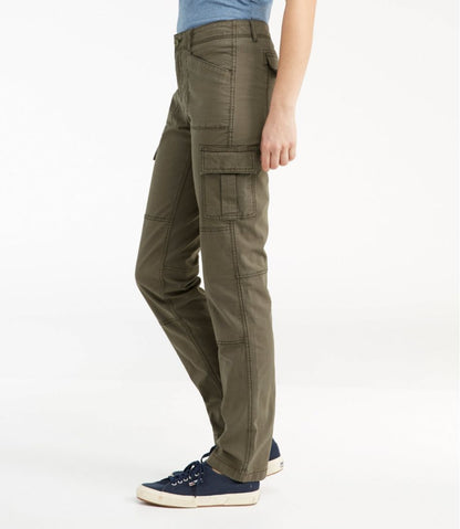Women's Stretch Canvas Cargo Pants, Mid-Rise Straight-Leg | L.L.Bean discount