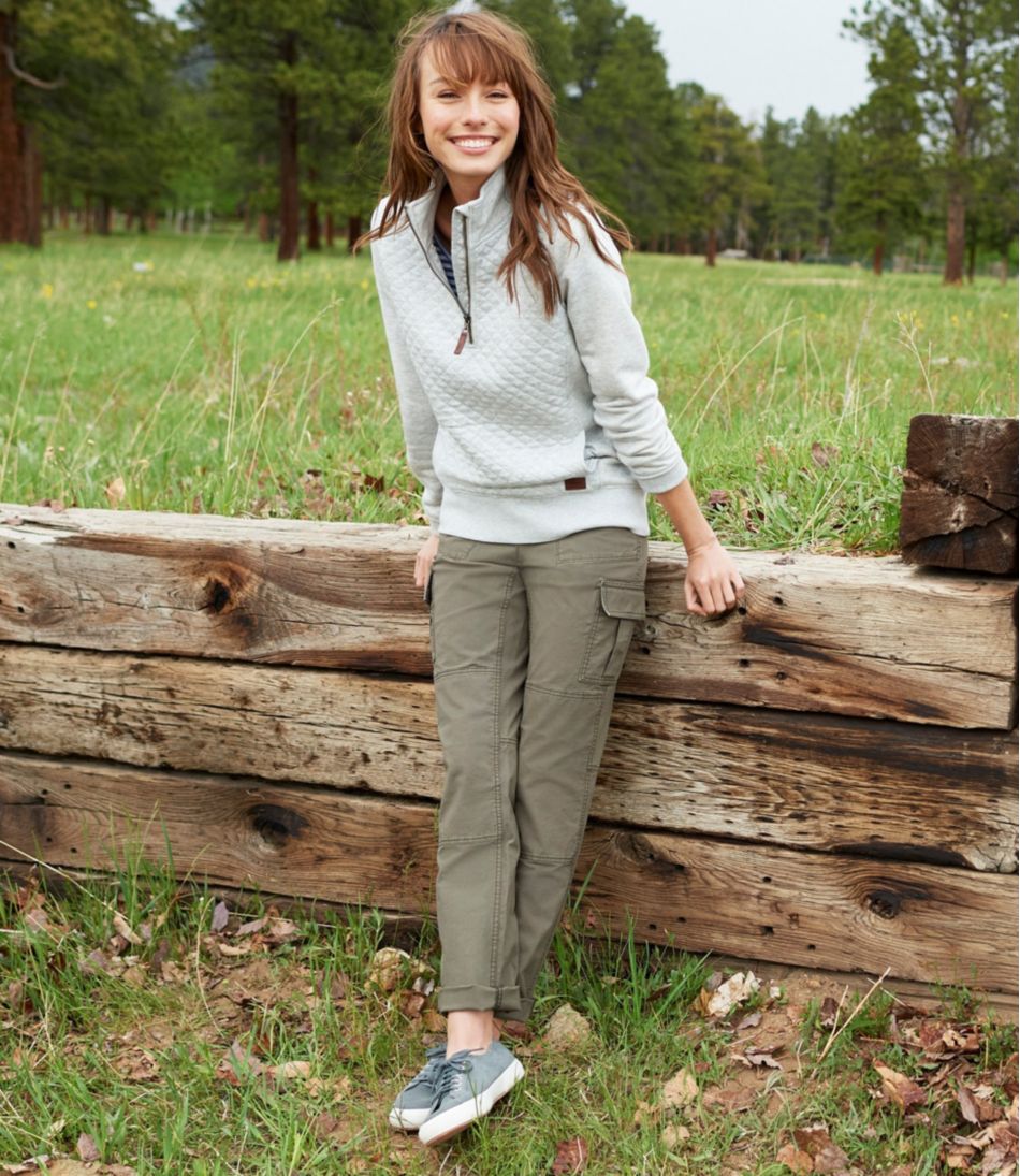 Women's Stretch Canvas Cargo Pants, Mid-Rise Straight-Leg | L.L.Bean discount