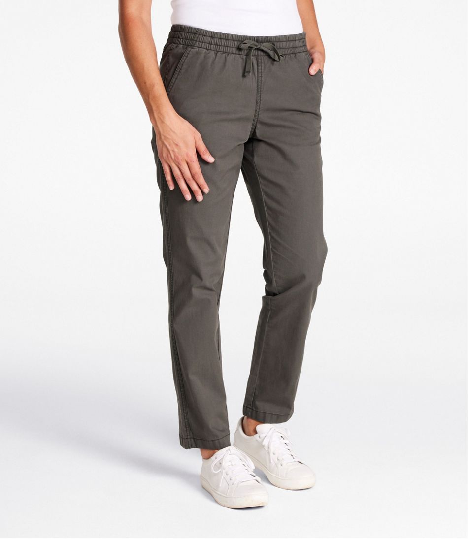 Women's Lakewashed Chino Pants, Mid-Rise Pull-On Ankle | L.L.Bean US