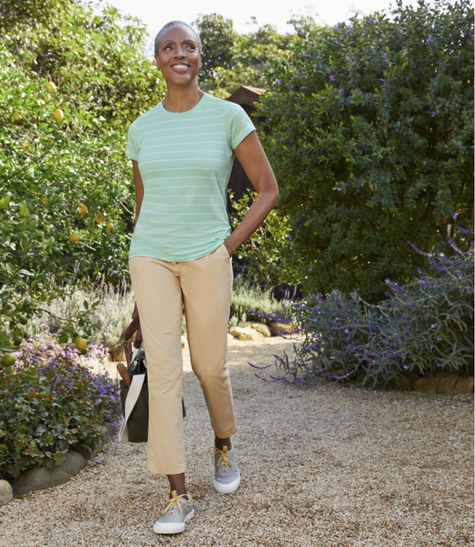 Women's Lakewashed Chino Pants, Mid-Rise Pull-On Ankle | L.L.Bean US
