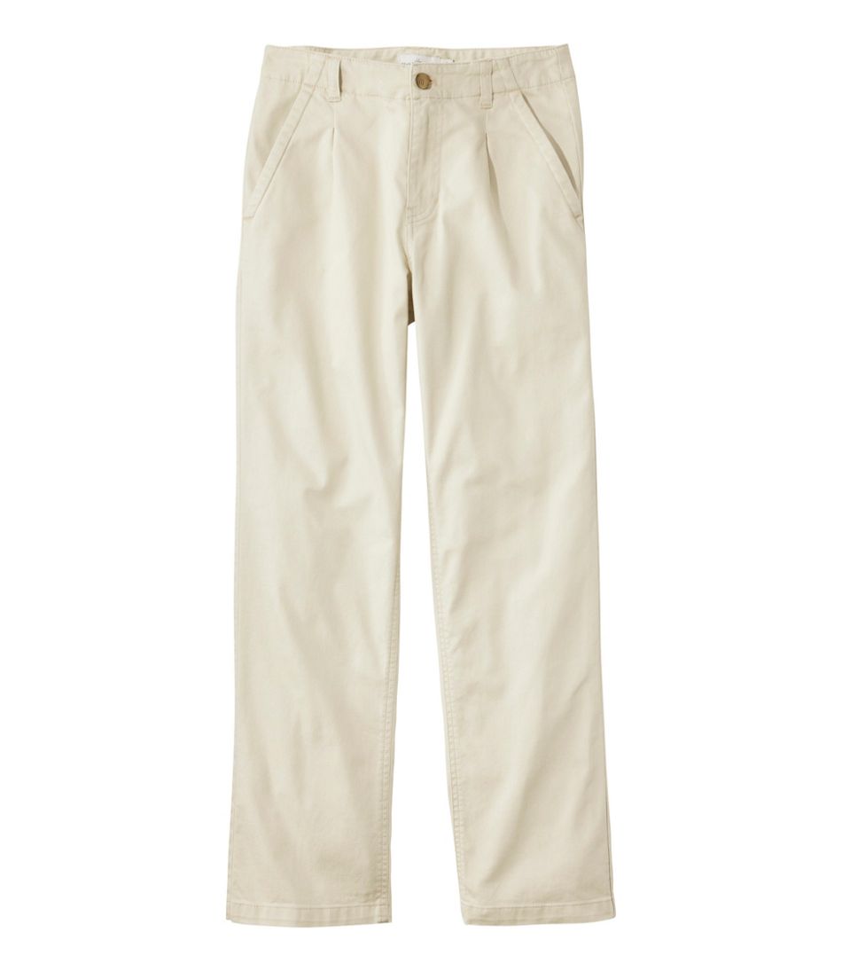 Women's Signature Easy-Cotton Pleated Chinos, Ankle | L.L.Bean US