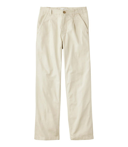 Women's Signature Easy-Cotton Pleated Chinos, Ankle | L.L.Bean US
