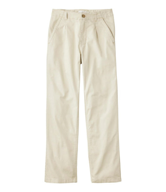 Women's Signature Easy-Cotton Pleated Chinos, Ankle | L.L.Bean US
