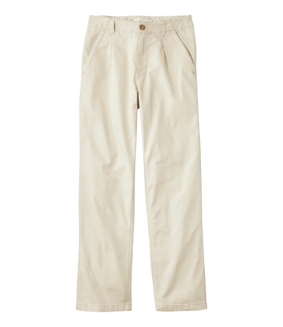 Women's Signature Easy-Cotton Pleated Chinos, Ankle | L.L.Bean US