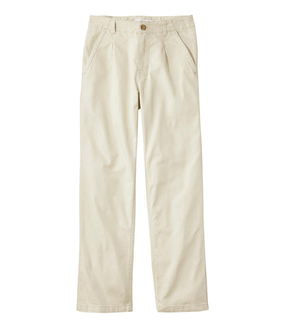 Women's Signature Easy-Cotton Pleated Chinos, Ankle | L.L.Bean US