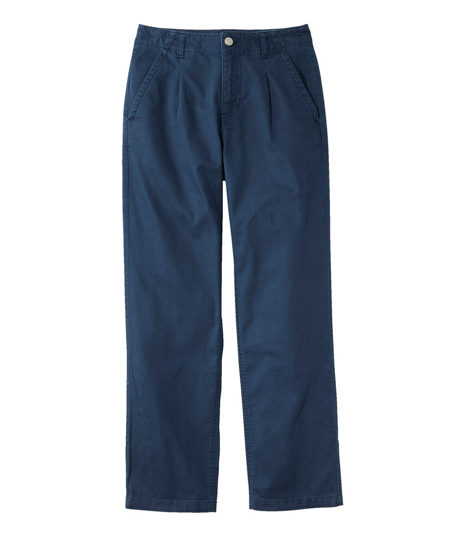 Women's Signature Easy-Cotton Pleated Chinos, Ankle | L.L.Bean US