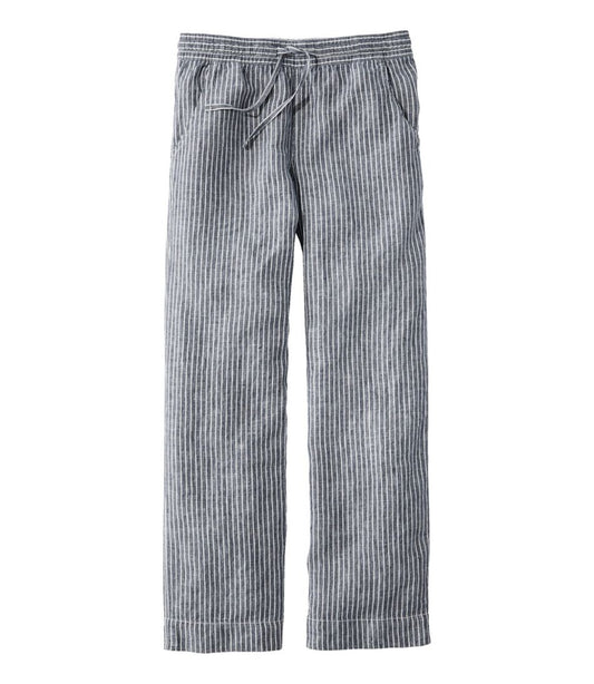 Women's Premium Washable Linen Pull-On Pants, Stripe | L.L.Bean for sale