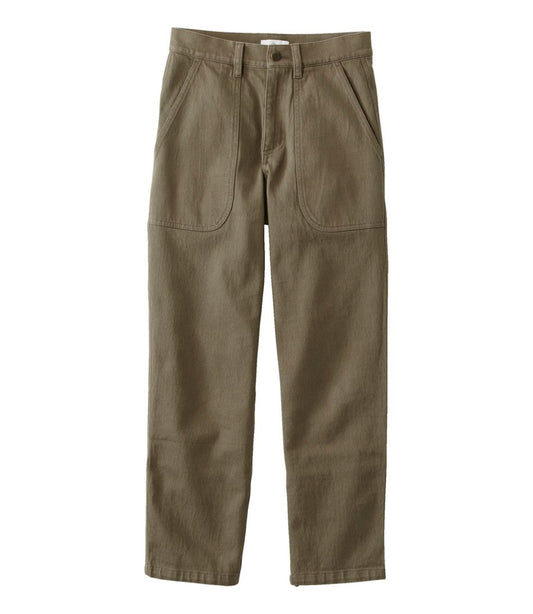 Women's Signature Washed Cotton Barrel Pants, High-Rise Tapered Leg | L.L.Bean online
