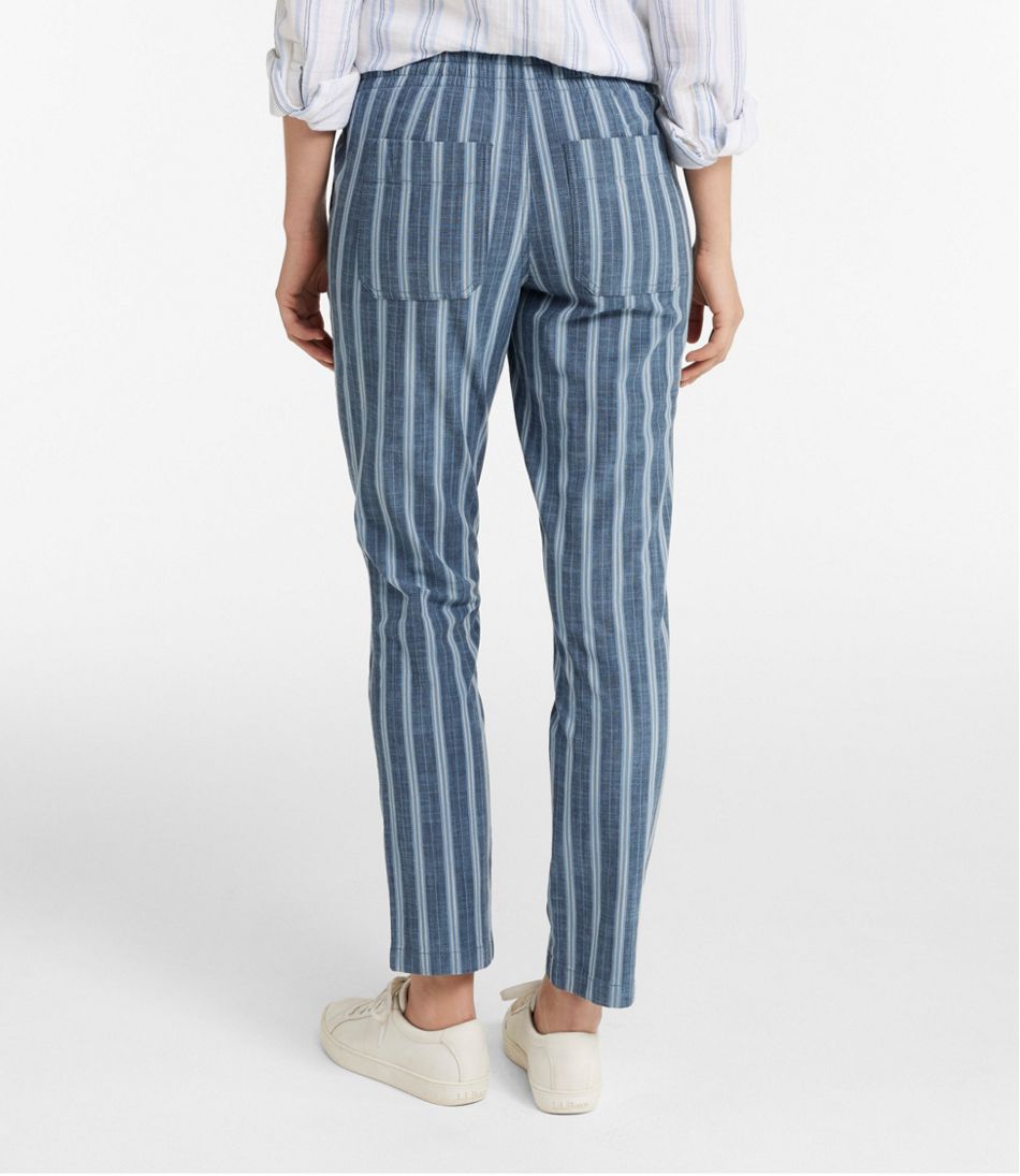 Women's Lakewashed Pull-On Chinos, Mid-Rise Tapered-Leg Chambray Ankle Pants | L.L.Bean discount
