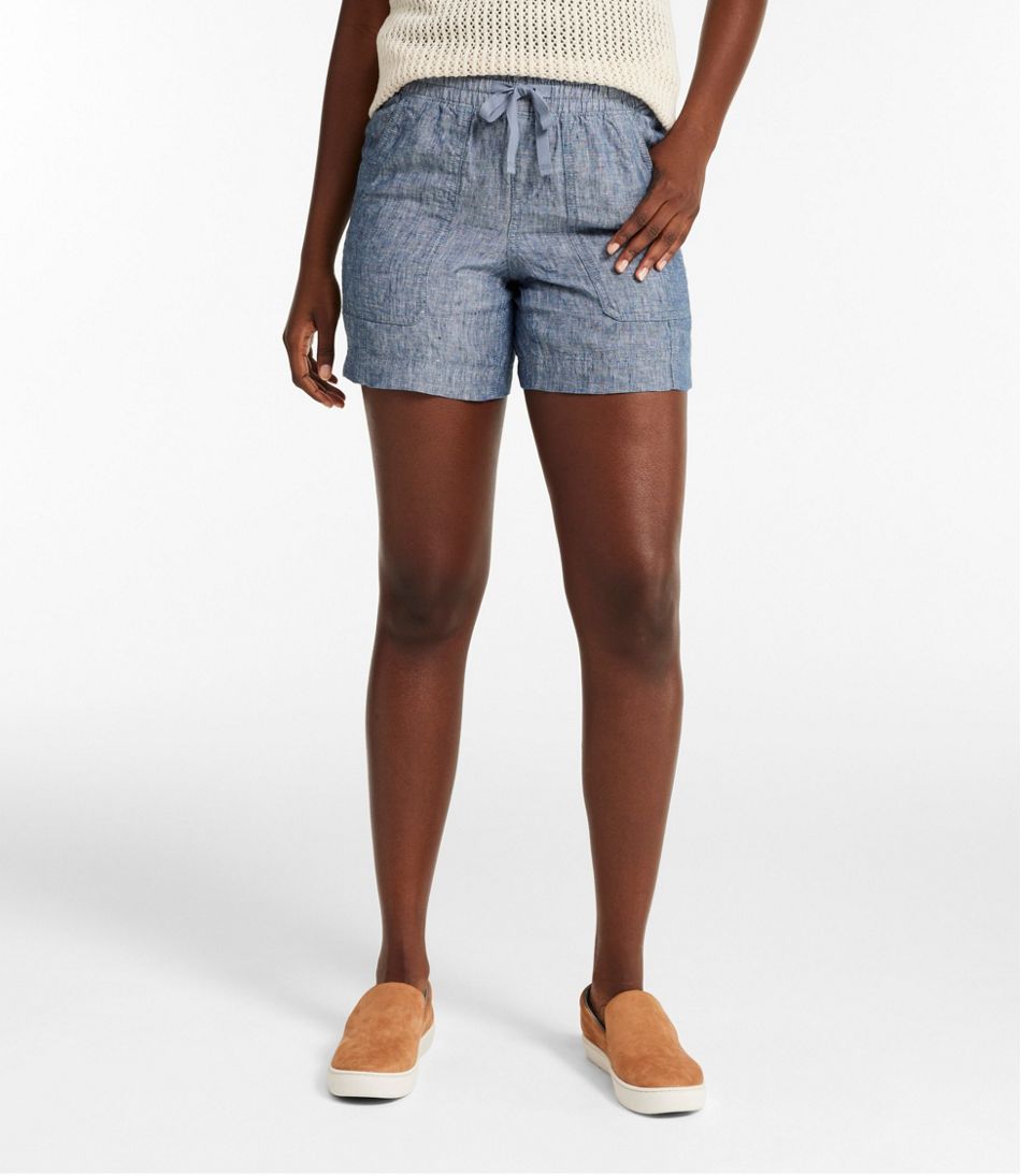 Women's Premium Washable Linen Shorts, Mid-Rise 6" | L.L.Bean discount
