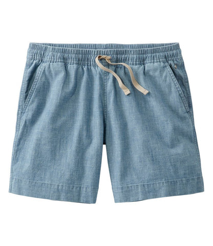 Women's Lakewashed Dock Shorts, Mid-Rise Chambray | L.L.Bean US