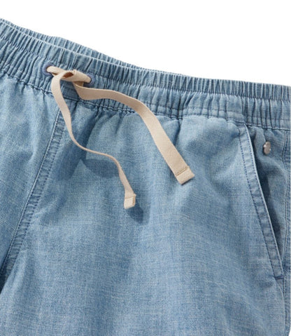 Women's Lakewashed Dock Shorts, Mid-Rise Chambray | L.L.Bean US