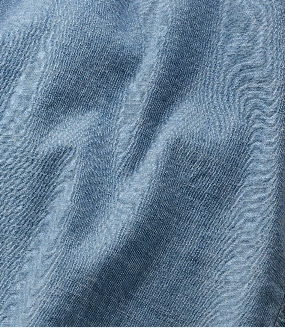 Women's Lakewashed Dock Shorts, Mid-Rise Chambray | L.L.Bean US