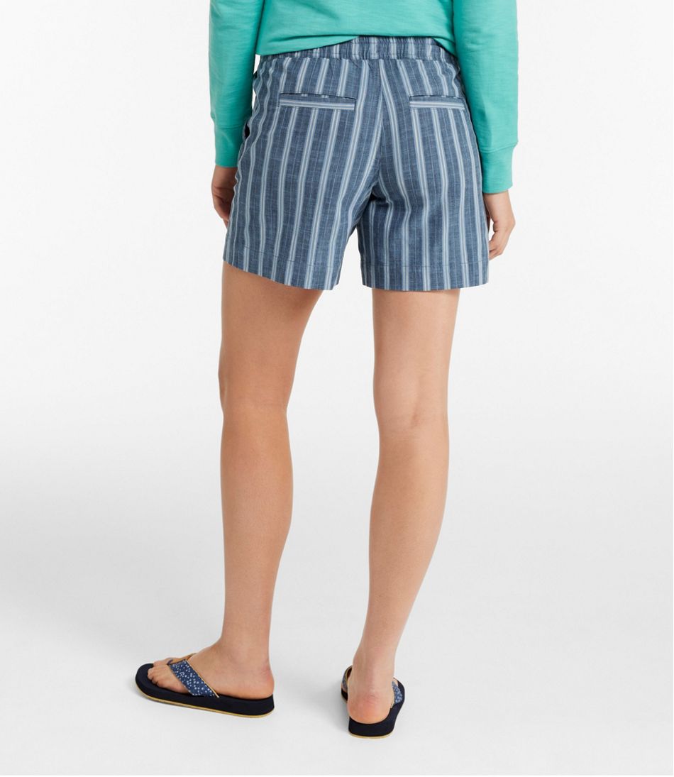 Women's Lakewashed Dock Shorts, Mid-Rise Stripe | L.L.Bean discount