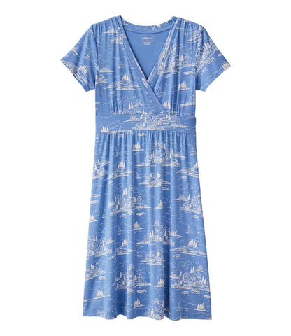 Women's Summer Knit Dress, Short-Sleeve Print | L.L.Bean sale