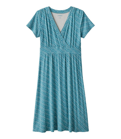 Women's Summer Knit Dress, Short-Sleeve Print | L.L.Bean sale
