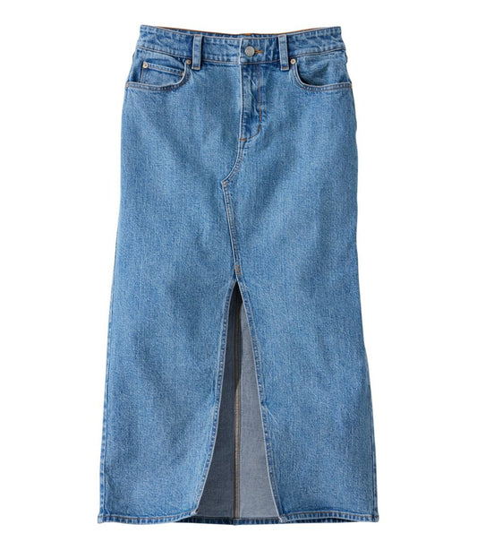 Women's Signature Heritage Denim Midi Skirt | L.L.Bean outlet