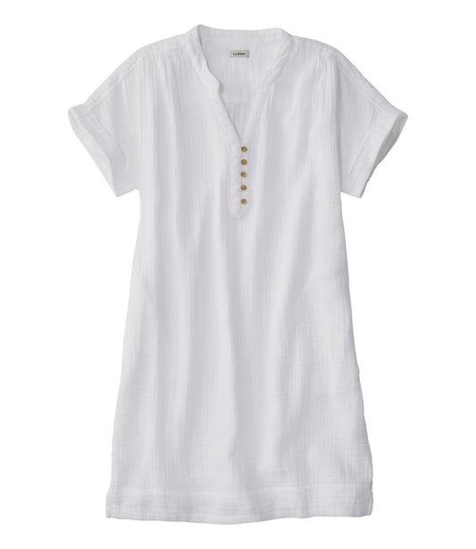 Women's Cloud Gauze Short-Sleeve Shift Dress | L.L.Bean on sale
