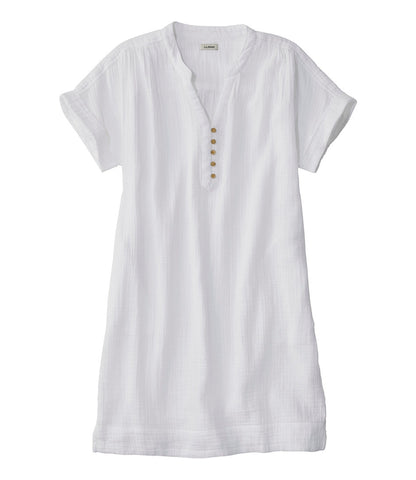 Women's Cloud Gauze Short-Sleeve Shift Dress | L.L.Bean on sale