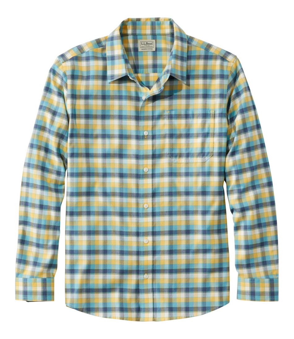Men's Wrinkle-Free Ultrasoft Brushed Cotton Shirt, Long-Sleeve, Slightly Fitted Untucked Fit | L.L.Bean US